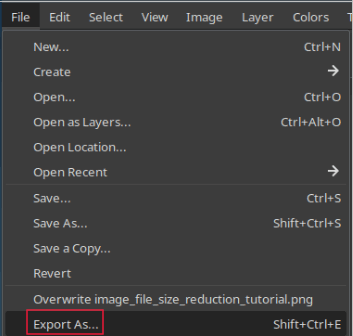 Export image as a PNG file.