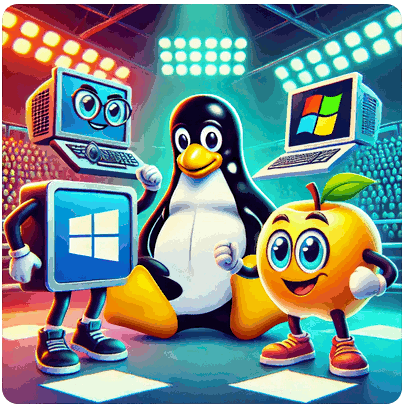 rivalry between linux windows and mac