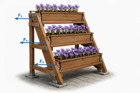 Efficiënte opname van horizontale krachten.